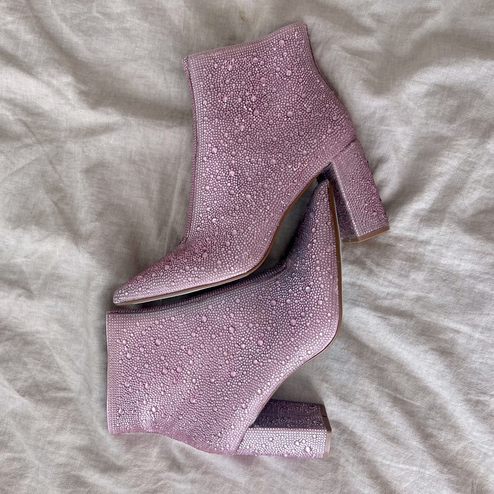 Pink Rhinestone Heels | 10